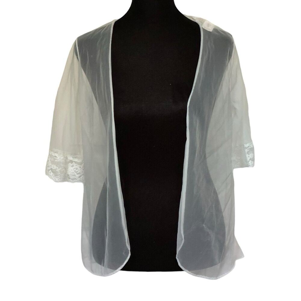 Frederick's of Hollywood Sheer White Kimono